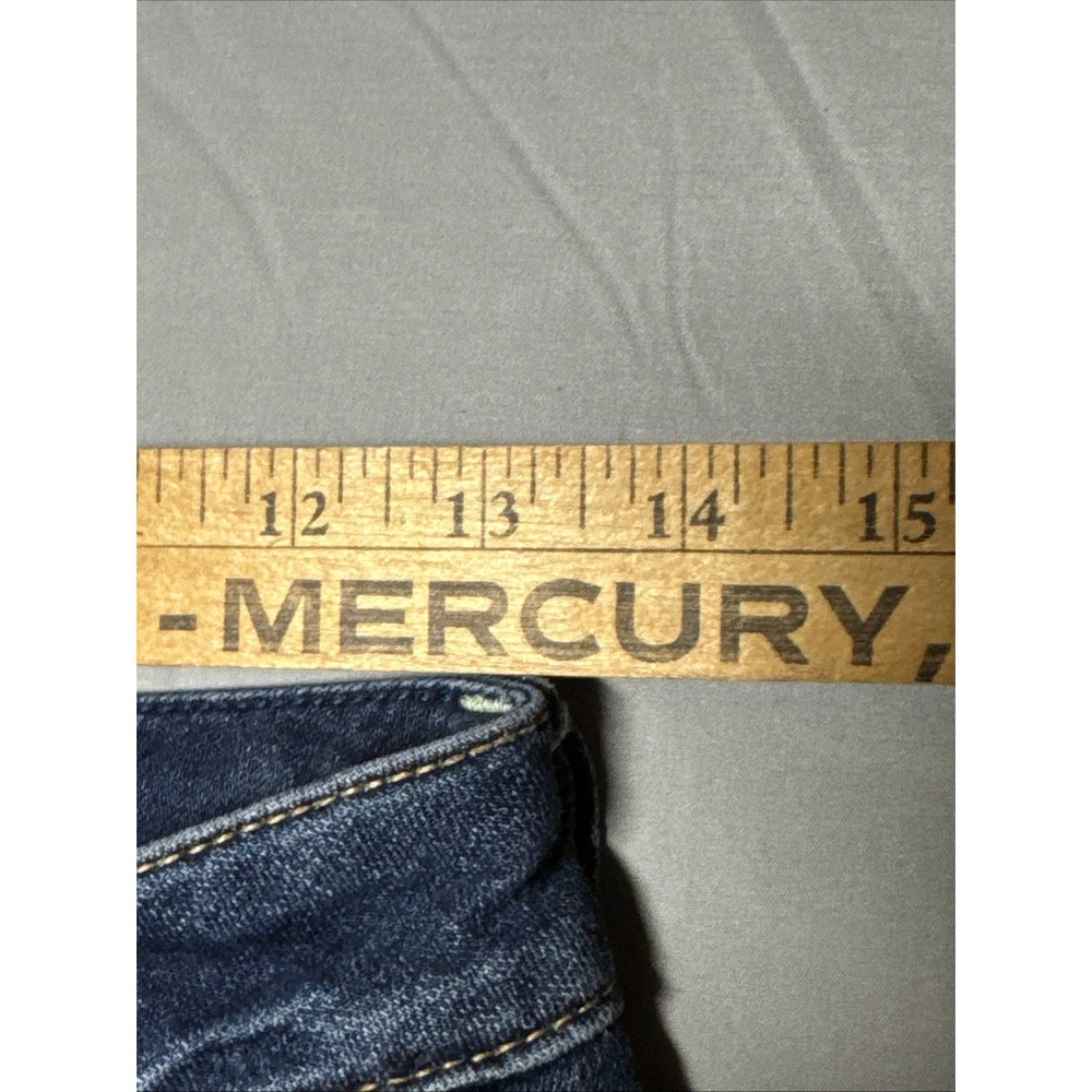 American Eagle Women Medium Wash Super Stretch Skinny Leg Denim Blue Jeans 2 Reg - Picture 14 of 16